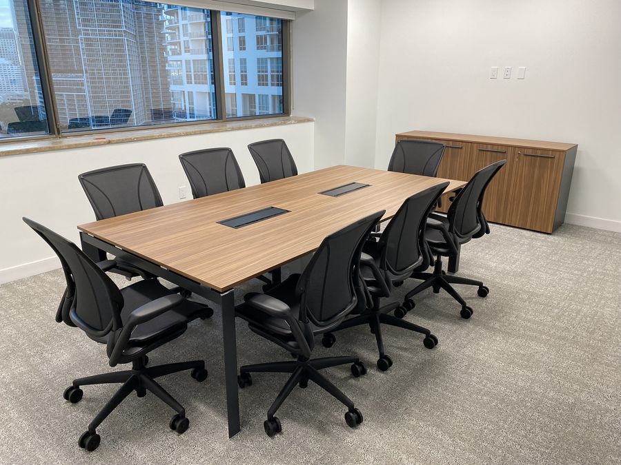 Entity conference table, walnut